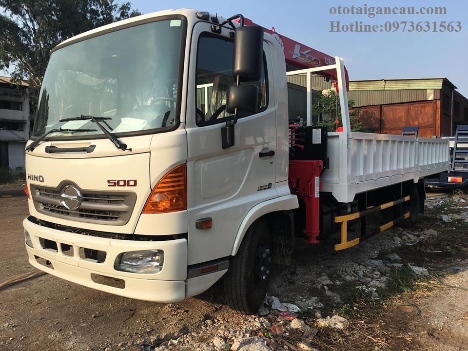 xe tải Hino FC9JLTA EURO4 gắn cẩu unic 344