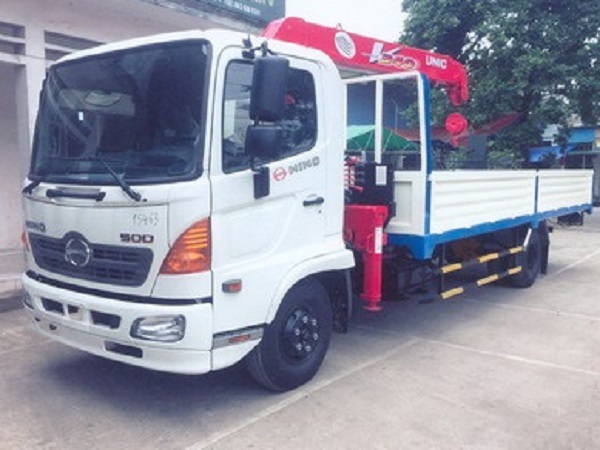 xe tải Hino FC9JLSW gắn cẩu Unic 344